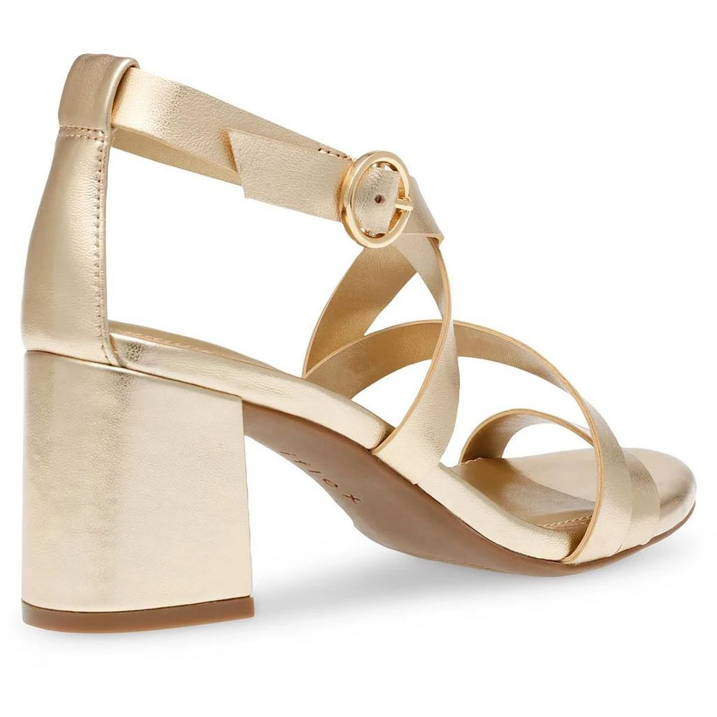 Anne Klein Rowen Womens Faux Leather Buckle Strappy Sandals 2