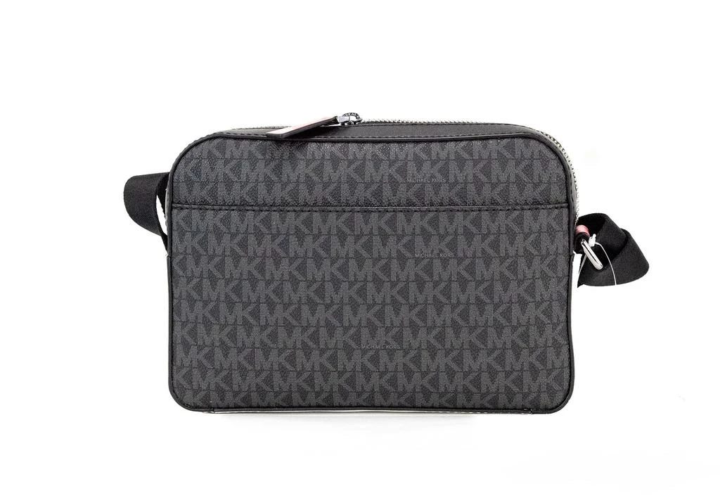 Michael Kors Cooper Small Black Pink Signature PVC Utility Crossbody Bag 3