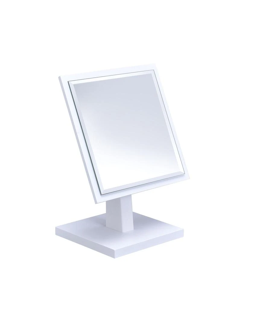 Hivvago White Rectangle Makeup Shaving Tabletop Mirror 2