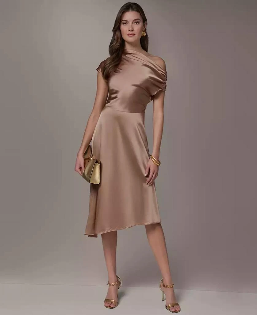 Donna Karan Women
s A-Line One-Shoulder Dress