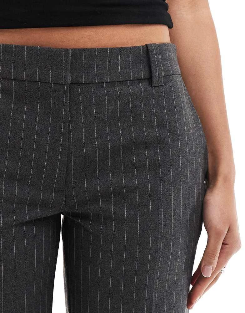 Weekday Weekday Esi tailored shorts in grey pinstripe 5