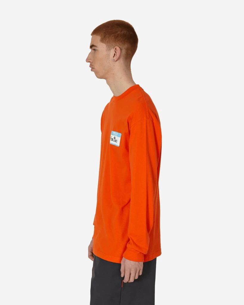 FUCT Hello My Name Is Satan Longsleeve T-Shirt Orange 2