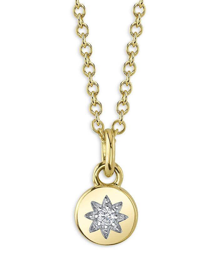 Moon & Meadow 14K Yellow Gold Diamond Star Pendant Necklace, 17"-18"