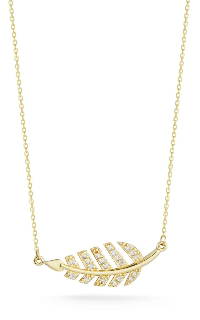 Ember Fine Jewelry 14K Gold & Diamond Leaf Necklace 1