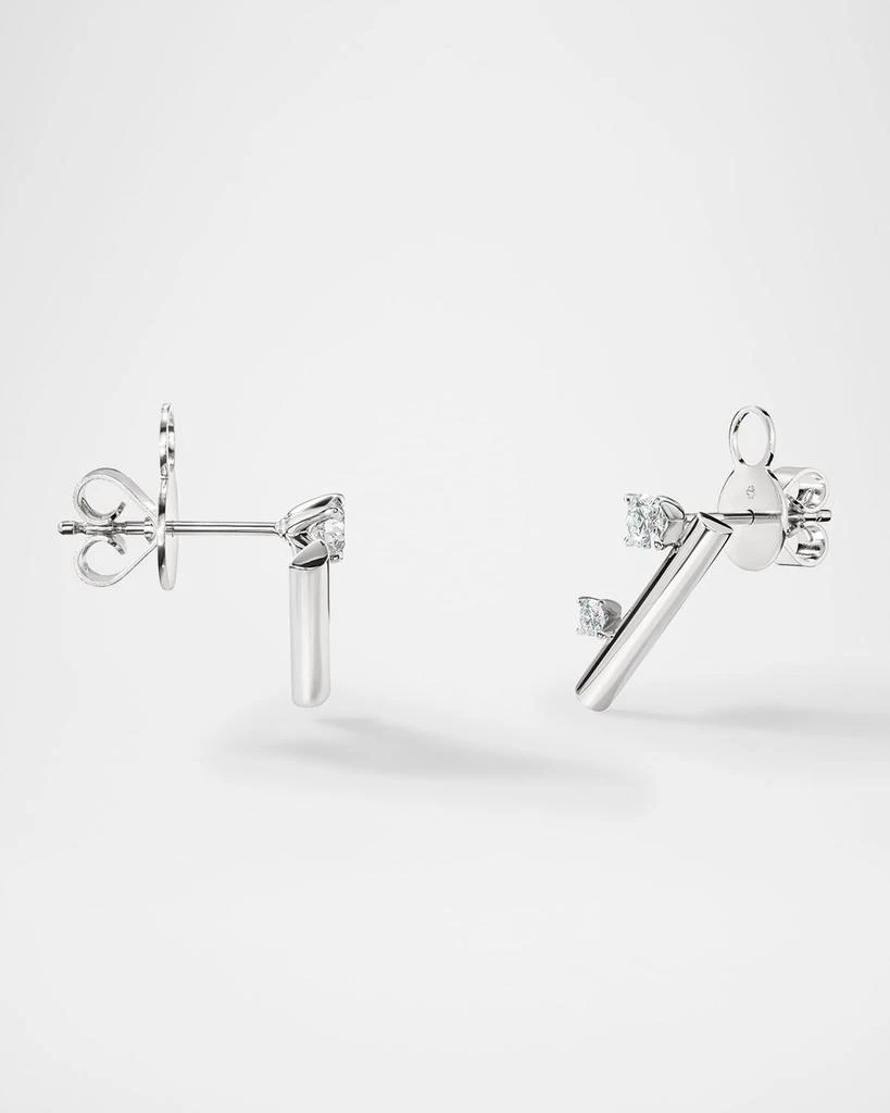 Hearts On Fire Barre 18K White Gold Floating Diamond Climber Earrings 3