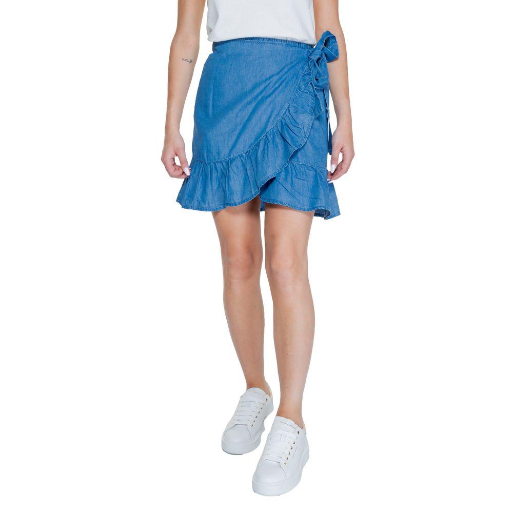 ONLY blue Cotton Women's Skirt