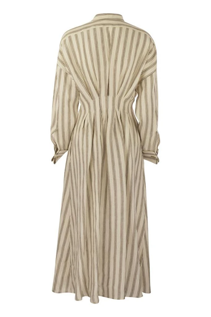 MAX MARA YOLE - STRIPED LINEN LONG DRESS 2