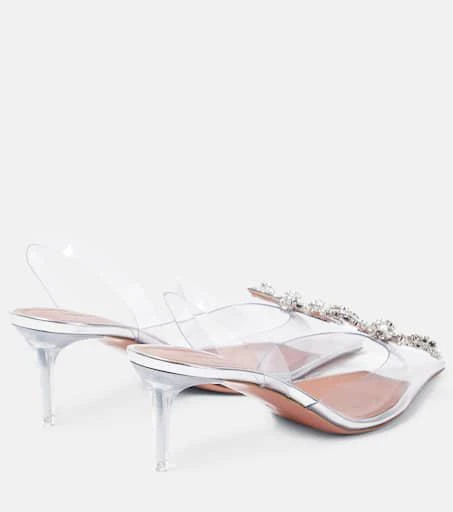 Amina Muaddi Rosie embellished slingback pumps 3