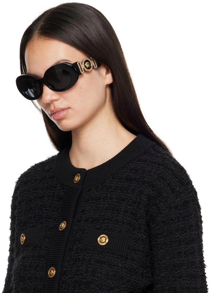Versace Black Oval Sunglasses 4