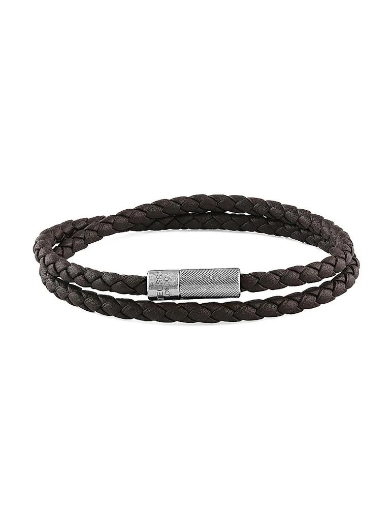 Tateossian Pop Rigato Braided Leather Wrap Bracelet 1