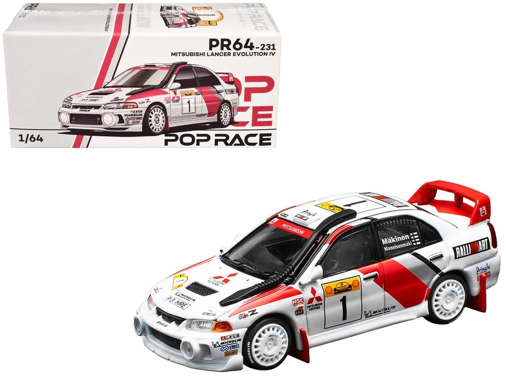 Pop Race Mitsubishi Lancer Evolution IV RHD #1 Tommi Makinen -Risto Mannisenmaki "Safari Rally Kenya" (1998) 1/64