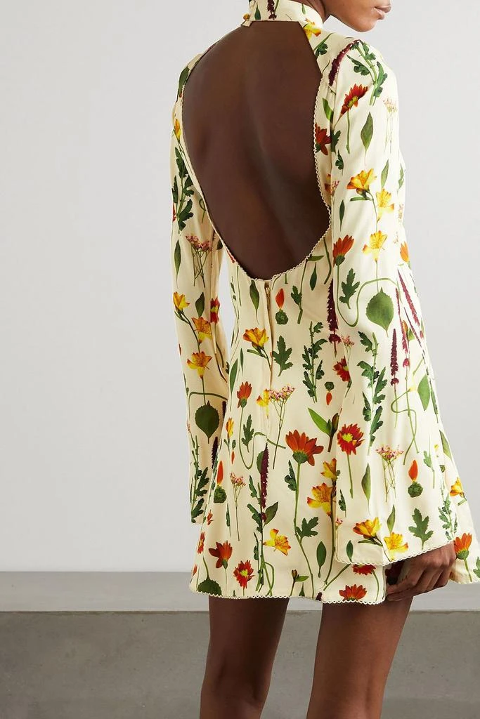 Agua by Agua Bendita Sur Primavera floral-print silk-twill mini dress 3