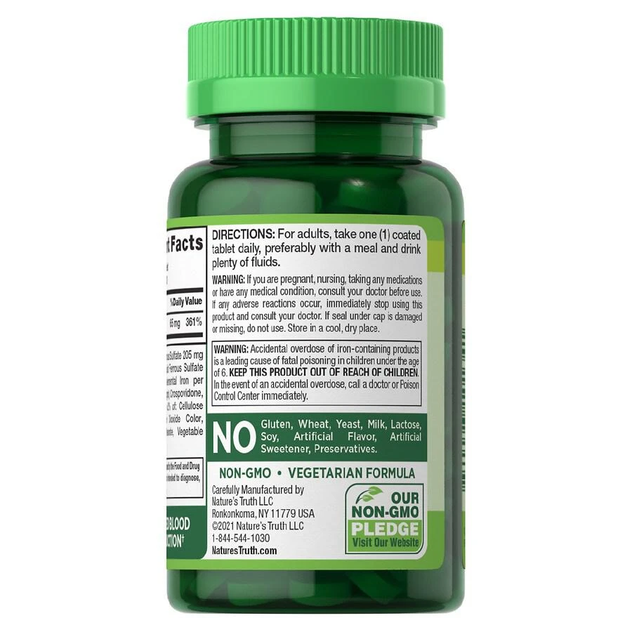 Nature's Truth Iron Ferrous Sulfate Tablets 2