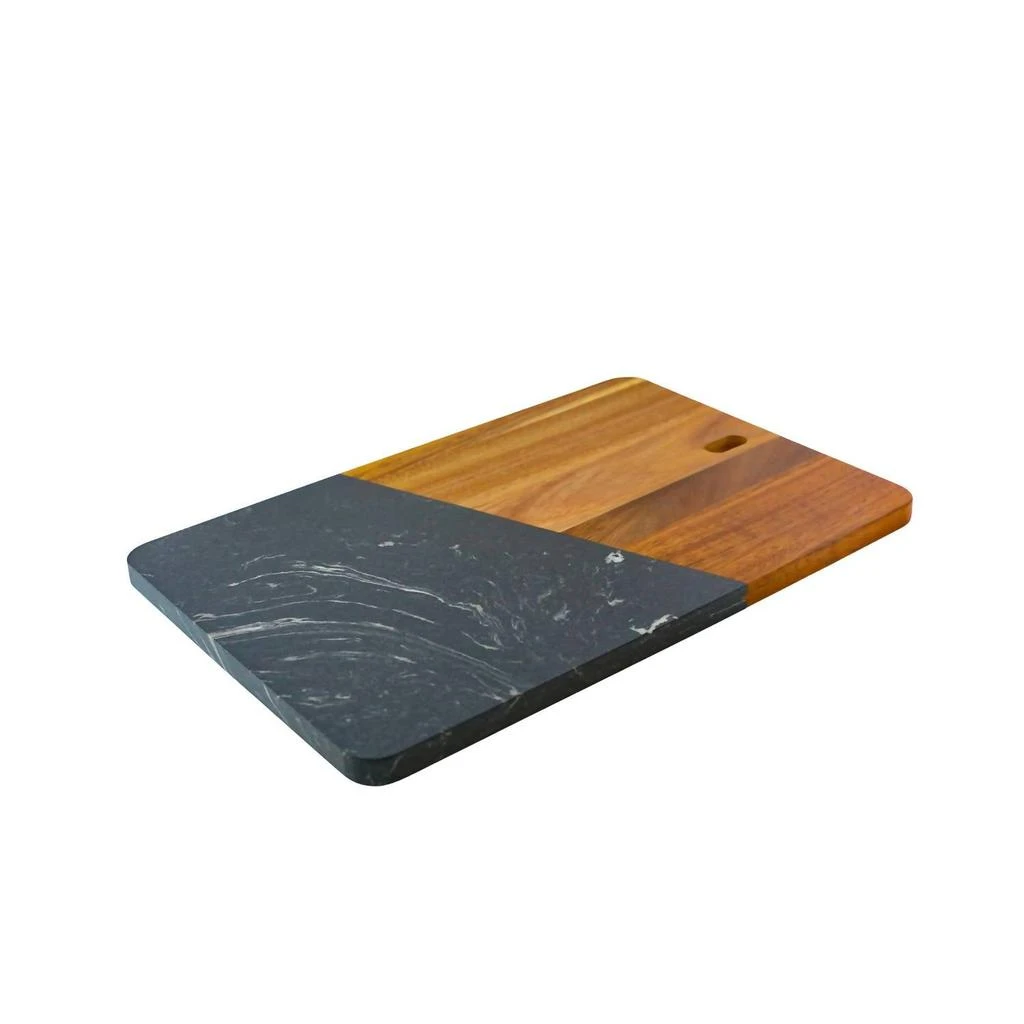 Creative Gifts International Creative Gifts International - Marble and Acacia Wood Rectangular Diagonal Board 2