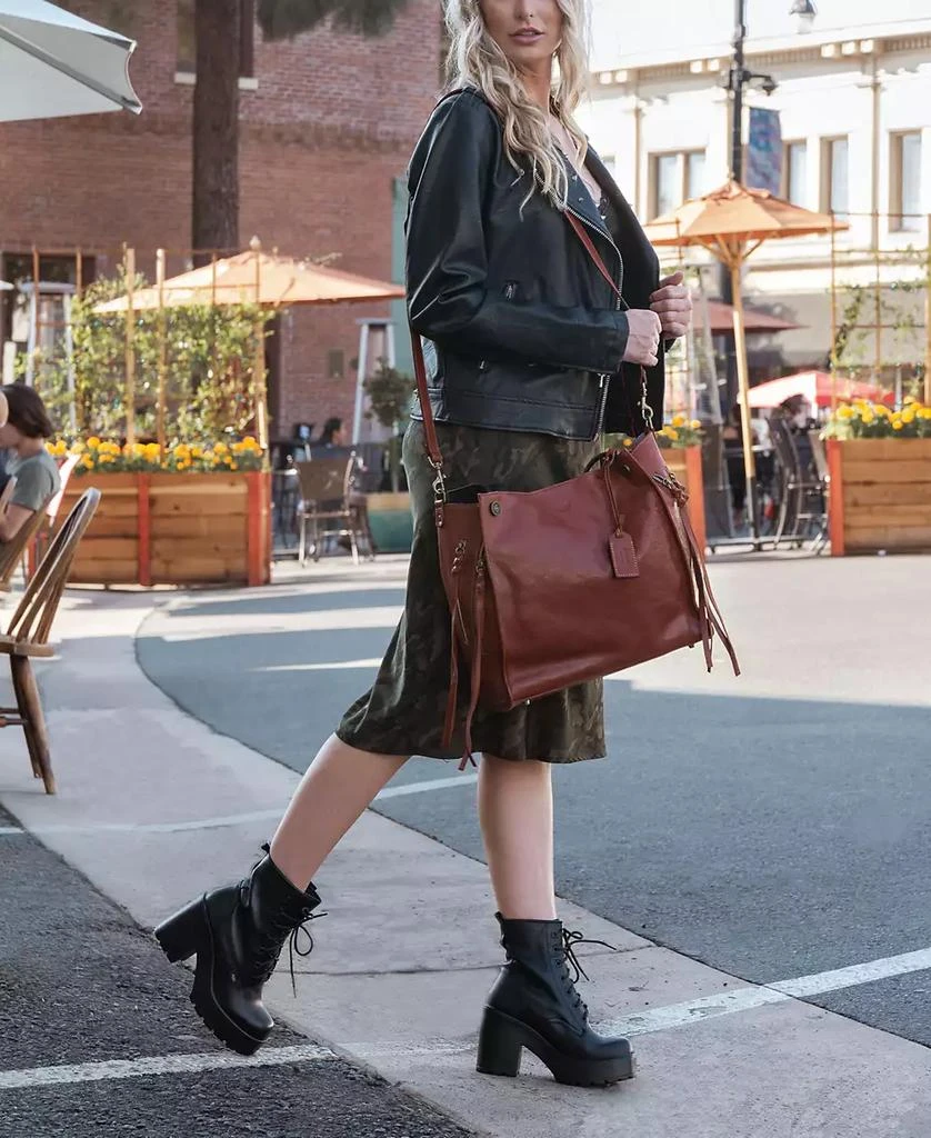 OLD TREND Women's Genuine Leather Daisy Tote Bag 7