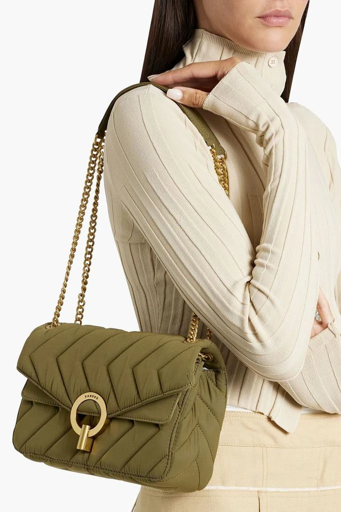 Sandro Quilted shell shoulder bag 2