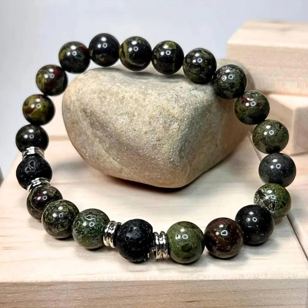 FAIRE Faire - Unisex - Dragons Blood 
Lava Gemstone Mala Bracelet