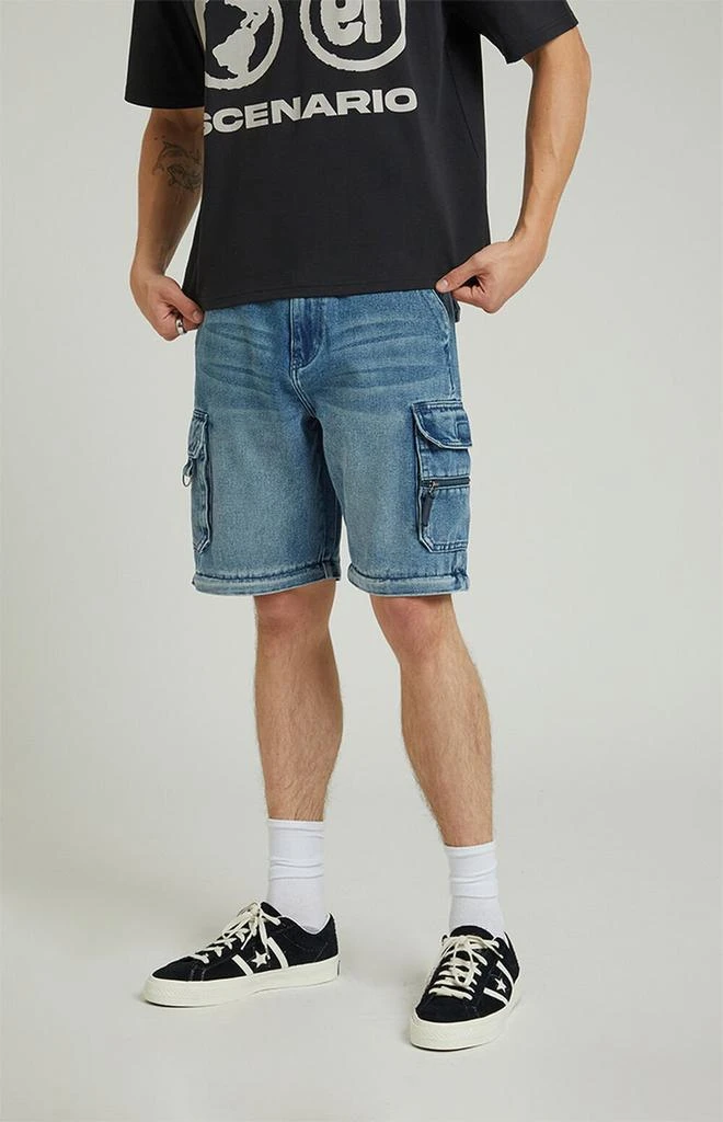 PacSun Dylan Zip Off Cargo Baggy Jeans Medium Blue 6