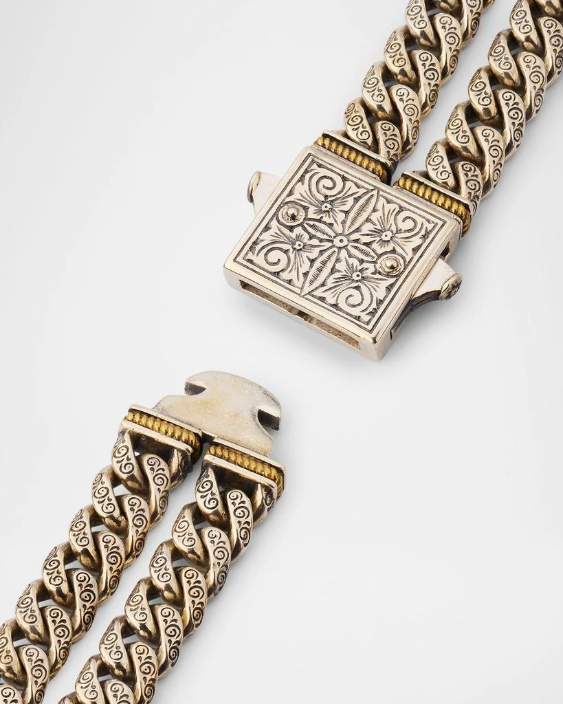 Konstantino Men's Sterling Silver and Bronze Black Onyx Bracelet 4
