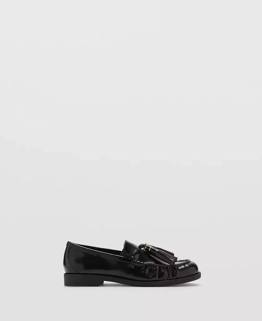 Mango Women's Leather Tassel Loafers 5