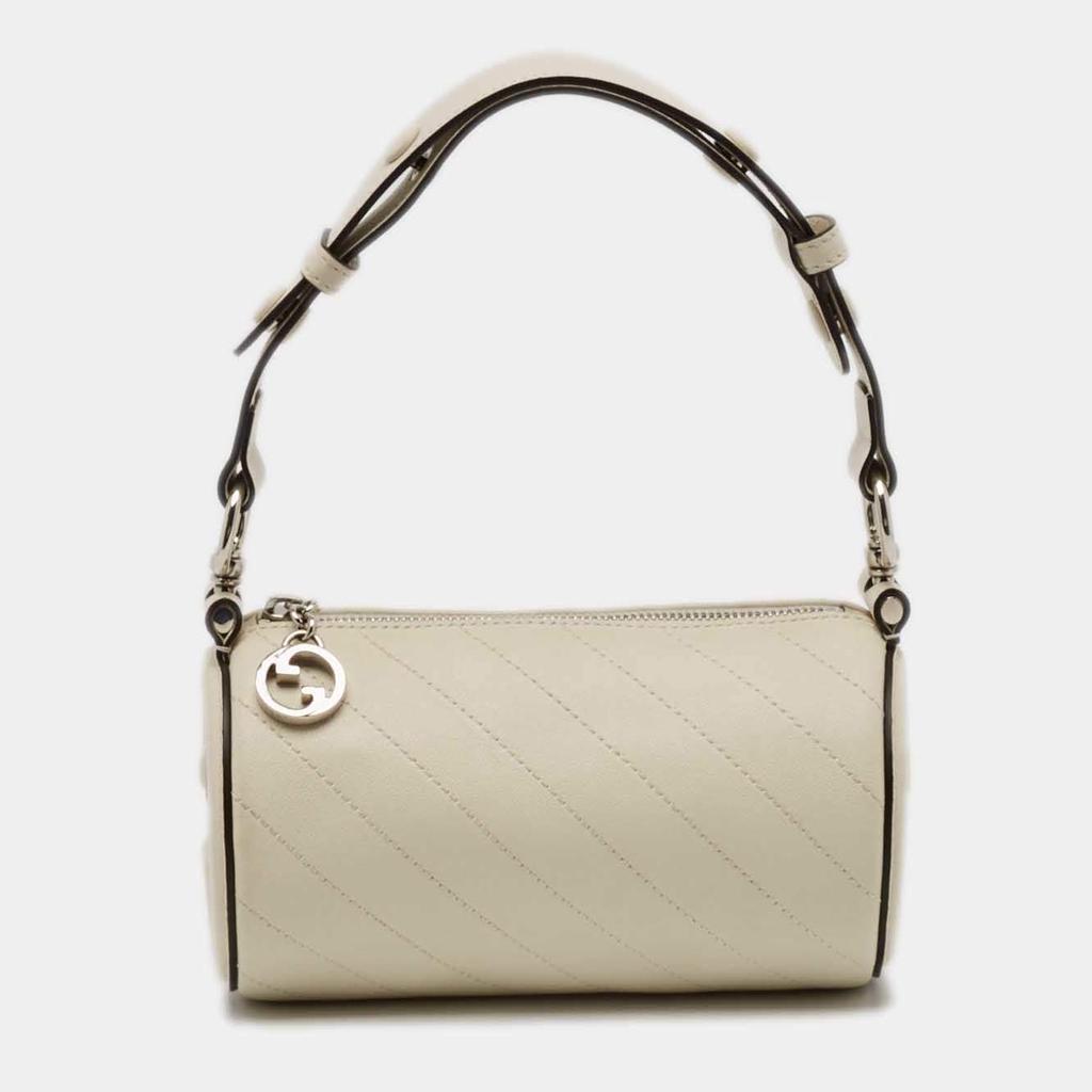 Gucci Gucci White Diagonal Quilted Leather Mini Blondie Bag