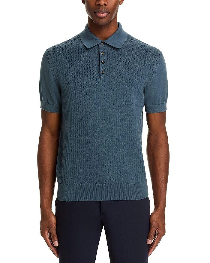 The Men's Store at Bloomingdale's Pointelle Short Sleeve Sweater Polo - Exclusive 3