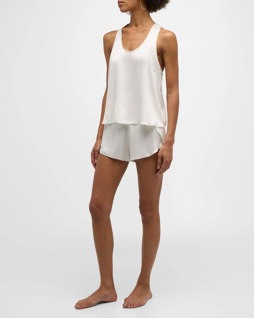 Lunya Tulip-Back Washable Silk Tank & Shorts Set 2