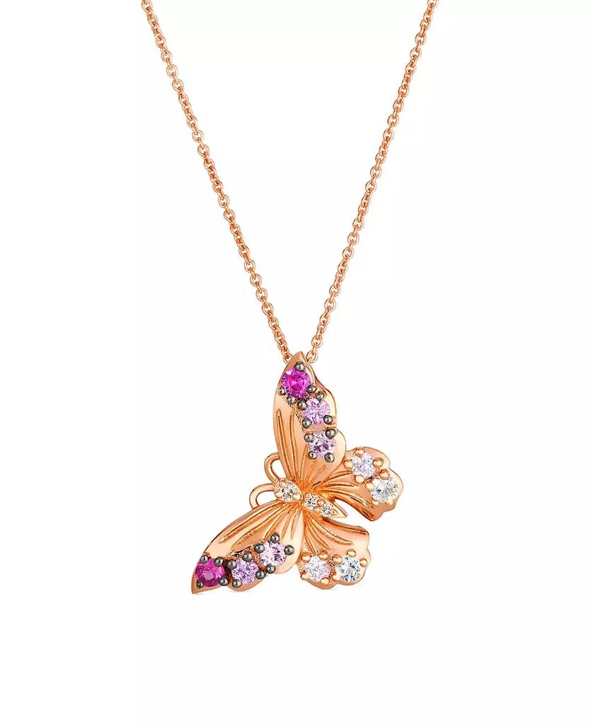 Le Vian White Sapphire (2/25 ct. t.w.), Pink Sapphire (7/20 ct. t.w.) 
Nude Diamond (1/5 ct. t.w.) Pendant Necklace in 14k Strawberry Gold