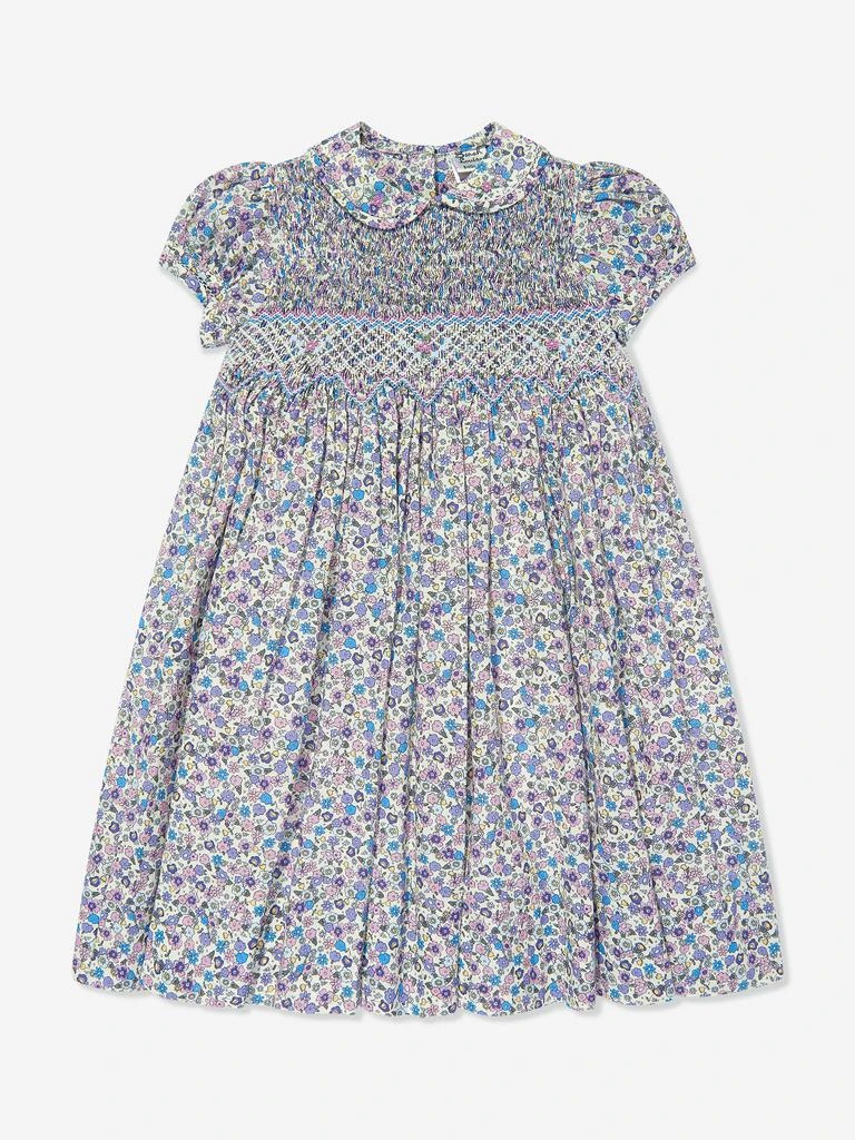 Sarah Louise Sarah Louise Girls Cotton Flower Dress in Purple 1
