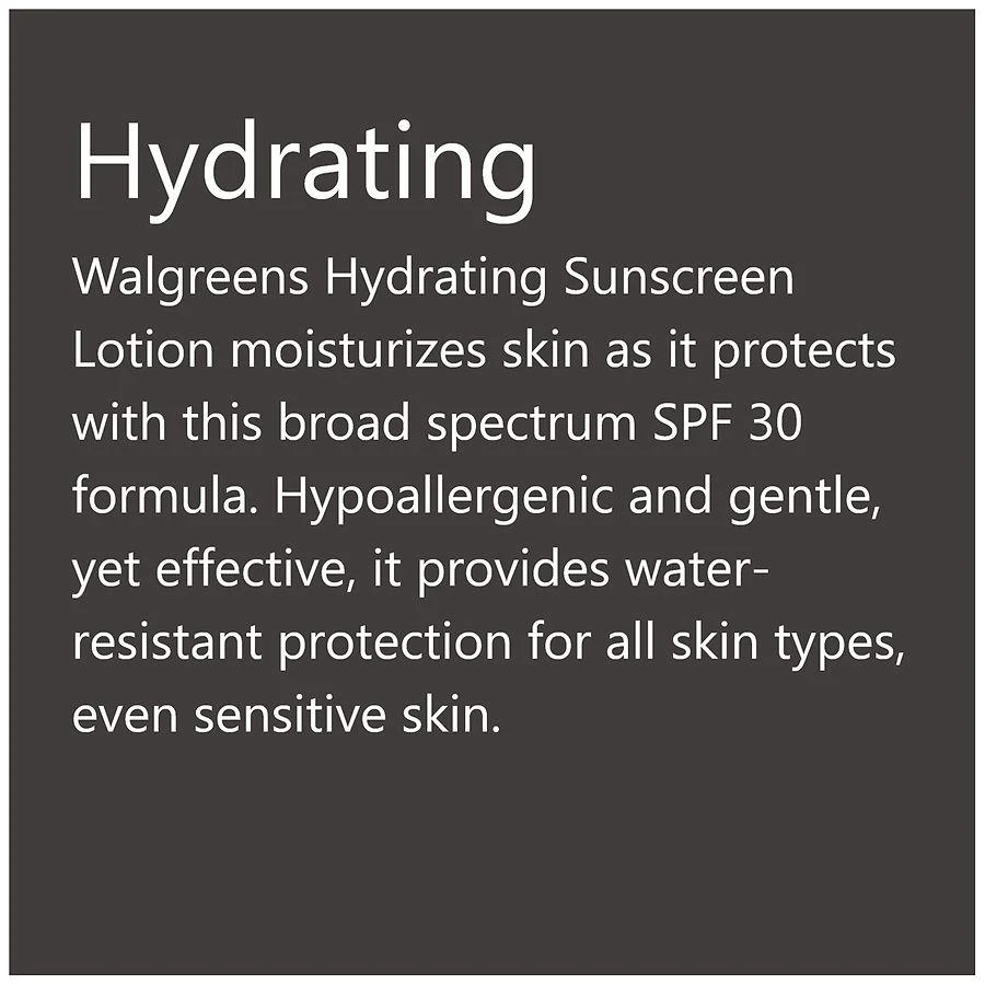 Walgreens Hydrating Sunscreen Lotion SPF 30 5