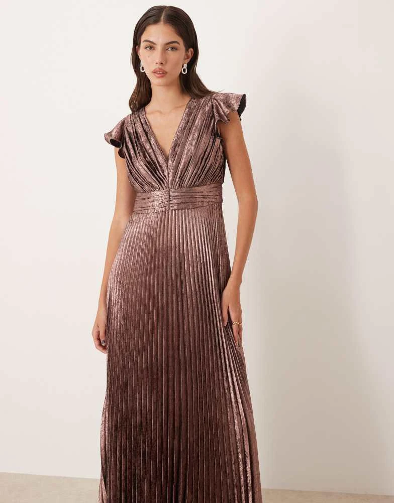 slim fit dress slacks Gold Sequin Dress Plunging V Neck Twist Front High Slit Dress – Avas  Collection main image 1