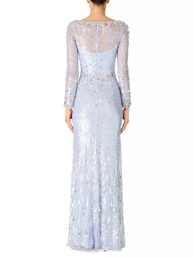Jenny Packham Kestra Sequined Sheath Gown 3