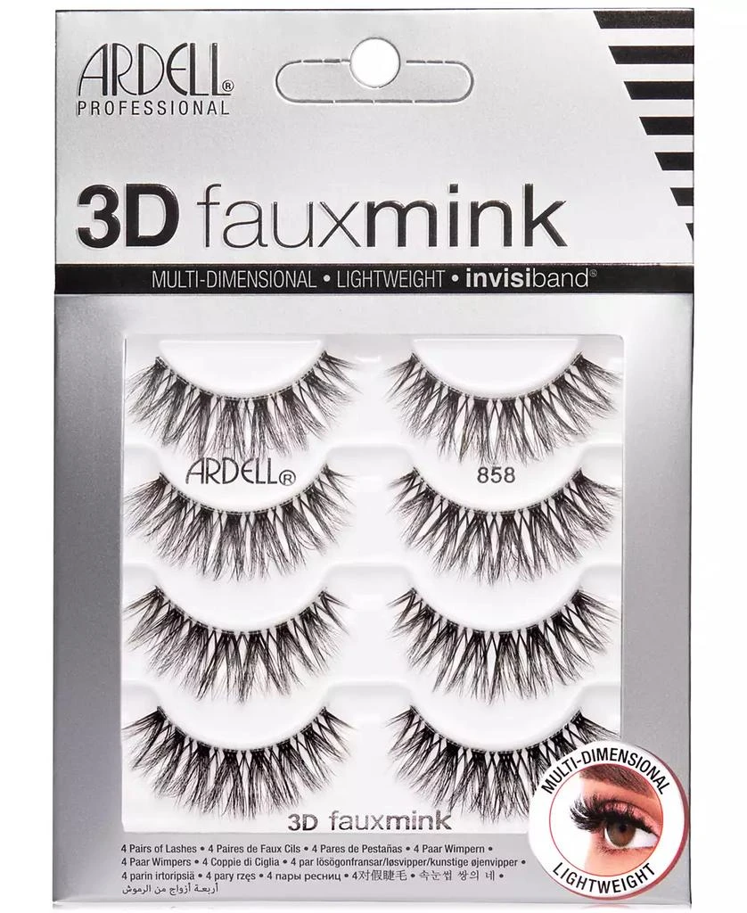 Ardell 3D Faux Mink Lashes #858, 4-Pk. 1