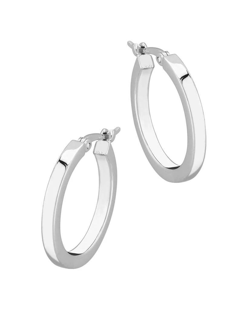 Bloomingdale's Fine Collection Small Square Tube Hoop Earrings in 14K White Gold - Exclusive 1