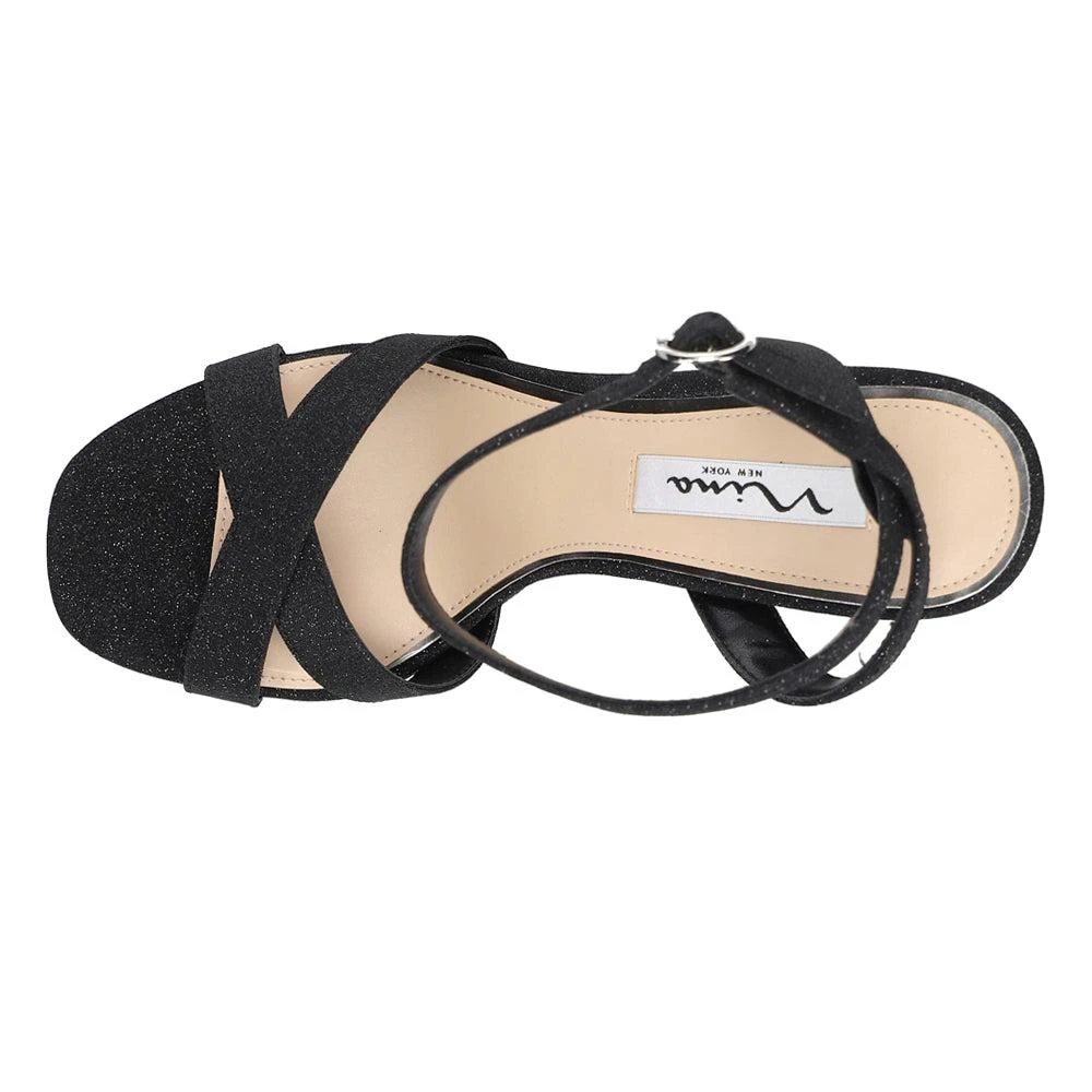 Nina Shelia Glitter Block Heel Ankle Strap Platform Sandals 4