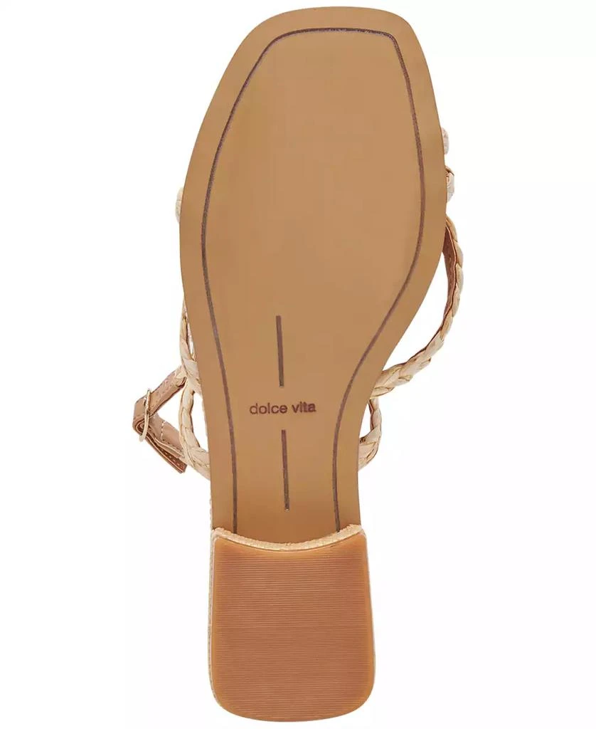Dolce Vita Women's Brinn Ankle-Strap Strappy Whipstitch Block-Heel Sandals 5