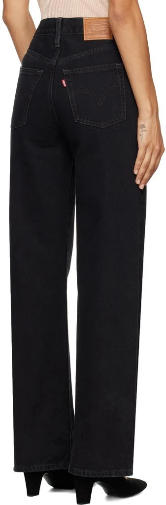Levi's Black Ribcage Wide Leg Jeans 3