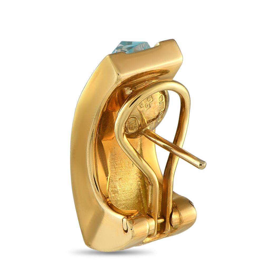 Stephen Webster 18K Yellow Gold 0.50ct Diamond and Shard Turquoise Earrings MF02-042225 SW02-042225