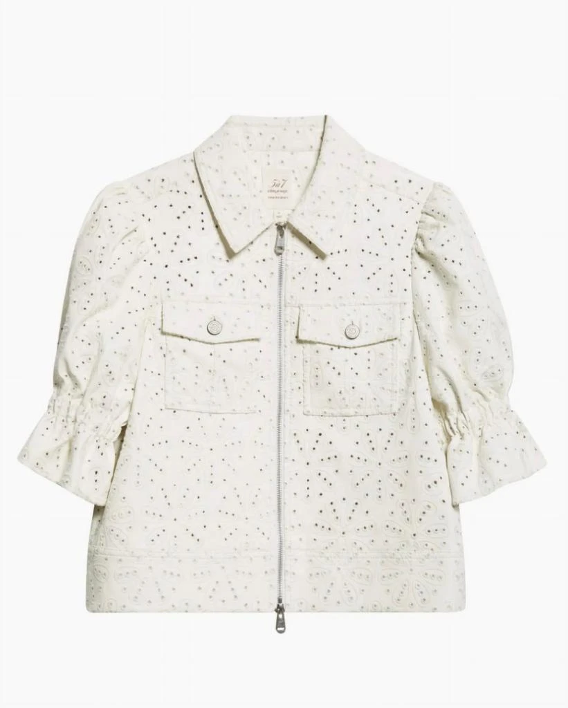 Cinq a Sept Cinq A Sept - Holly Embroidered Faux Leather Jacket 2