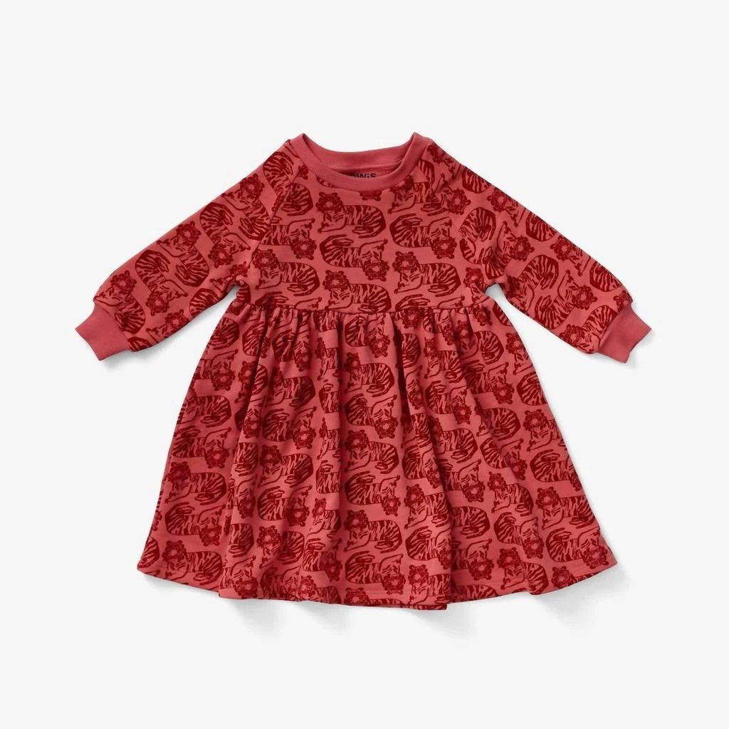 Lewis Girl's Sweatshirt Dress In Tiger | Spice
