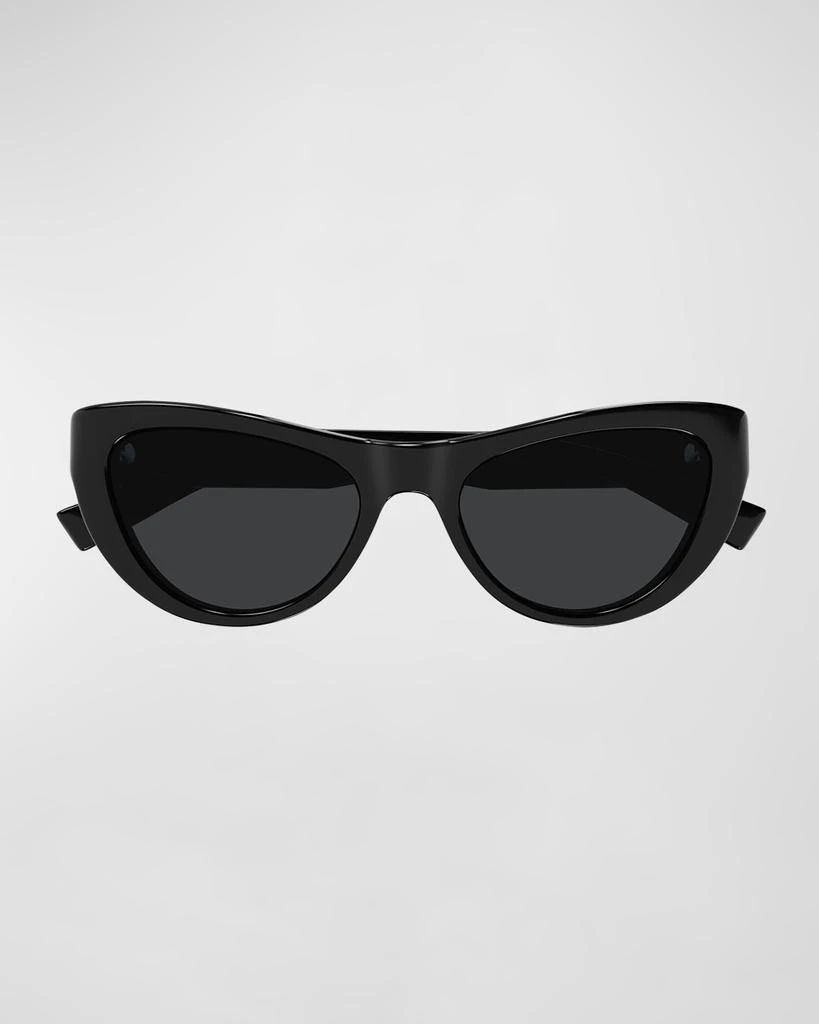 YSL Saint Lauren Sleek Cat-Eye Frames SAINT LAURENT EYEWEAR Mica cat-eye acetate sunglasses | NET  main image 4