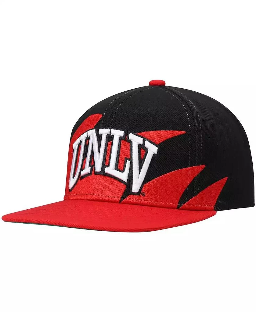 Mitchell & Ness Men's Red, Black Unlv Rebels Sharktooth Snapback Hat 1