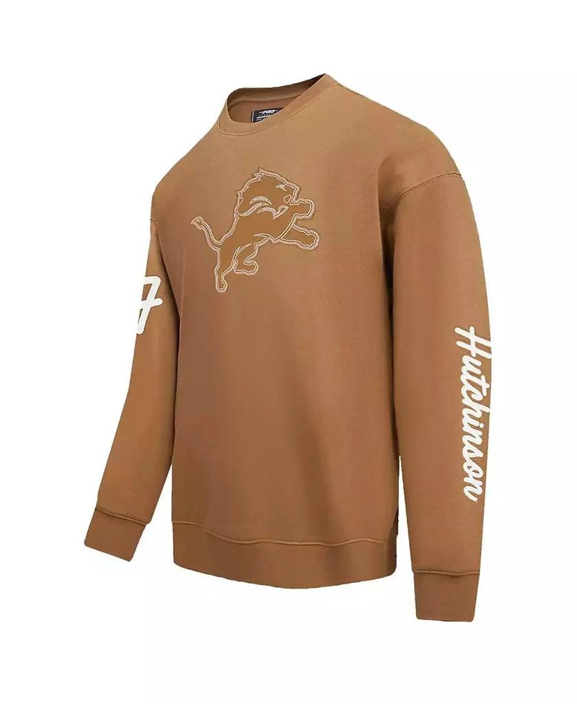 Pro Standard Men's Aidan Hutchinson Brown Detroit Lions Pullover Crewneck Sweatshirt 2