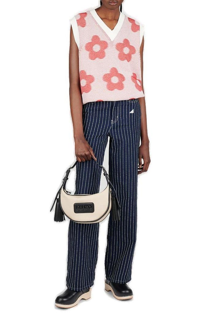 Kenzo Kenzo Sashiko Stitch Wide Leg Jeans - Leggings - Free