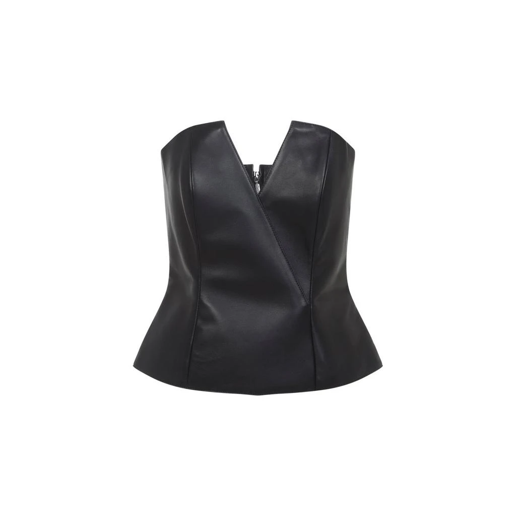 Ralph Lauren Ralph Lauren Harling Leather Bustier Top 1