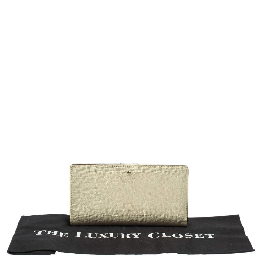 Kate Spade Kate Spade Metallic Gold Leather Long Flap Wallet 8