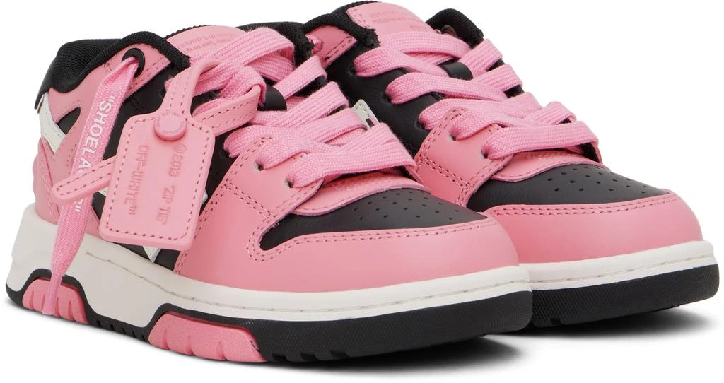 Off-White Kids Pink & Black Out Of Office Sneakers 4