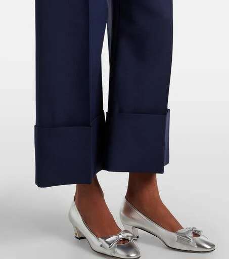 Valentino Crepe Couture wide-leg pants 5