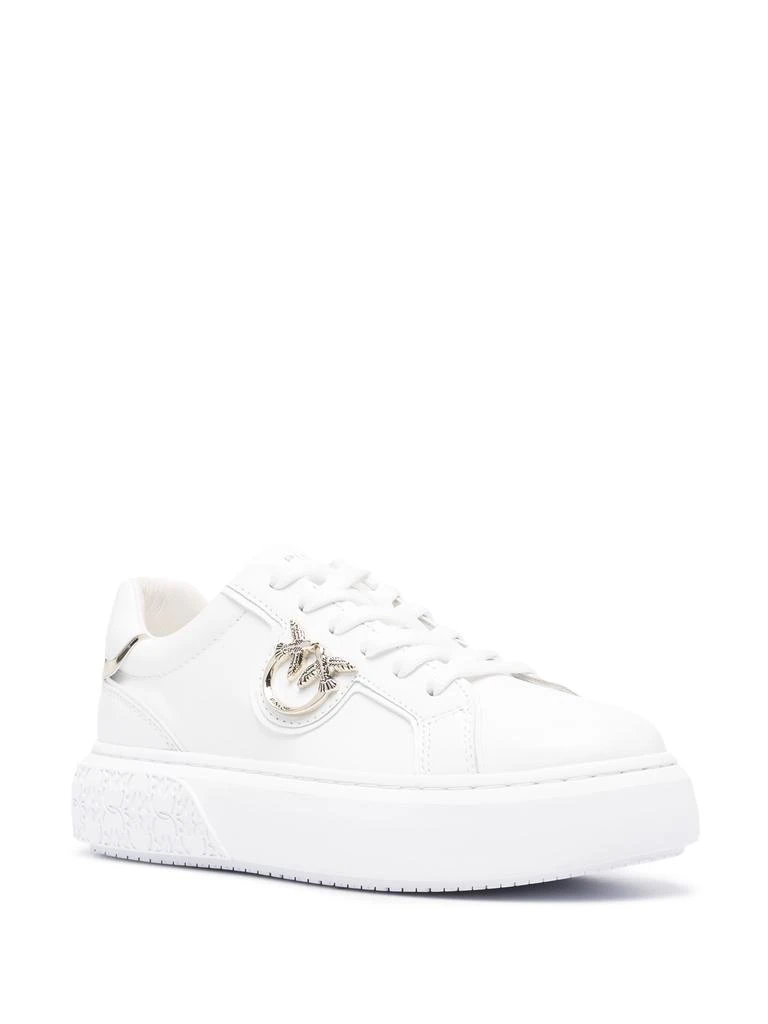 PINKO Flatform Sneakers With Gold Metal Logo 4