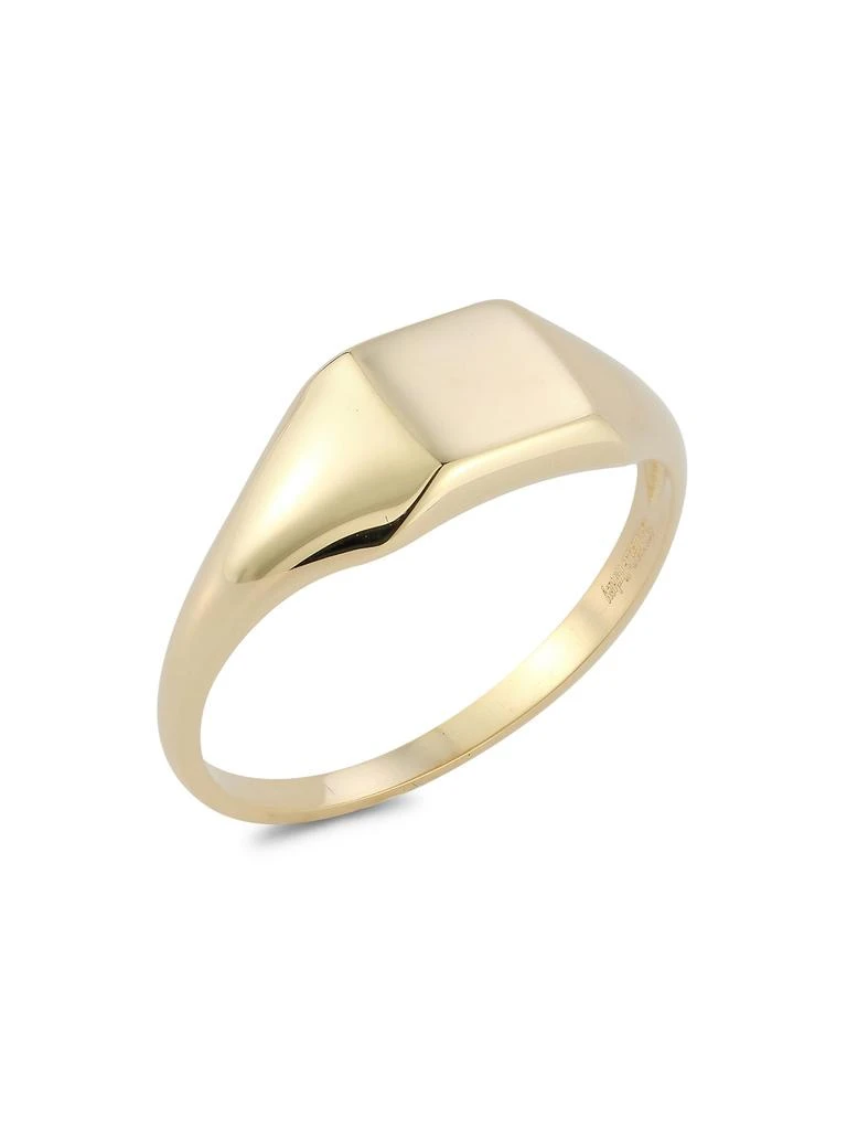 Saks Fifth Avenue 14K Yellow Gold Square Signet Ring